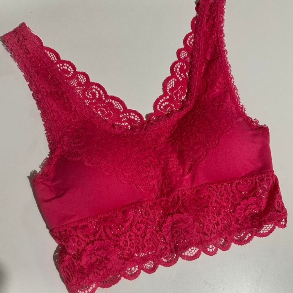 New Zenana Hot Pink Bralette Size L/XL